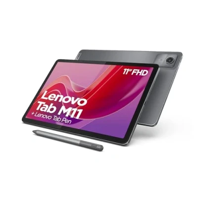 Image de Lenovo Tablette Tab M11 Écran tactile WUXGA 11&quot; MediaTek Helio G88 8 Go de RAM SSD 128 Wi Fi Android 14 Gris Avec stylet