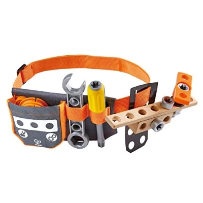 Image de Hape Jouet Ceinture Porte Outils Bricolage Expériences Scientifiques en Bois 19 Pièces pour Enfants Filles et Garçons Kit Éducatif Junior Inventor Enfant de 4 Ans Plus
