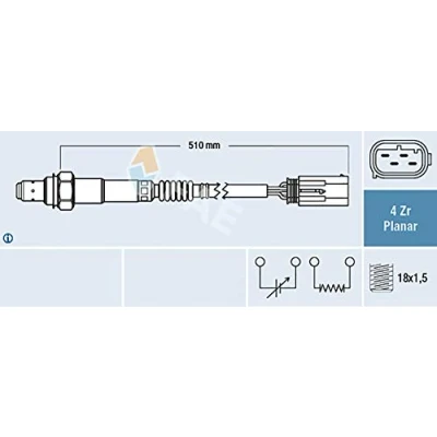 Image de FAE 77428 Sonde lambda après catalyseur de diagnostic LAND ROVER: Freelander I SUV, SUV Cabriolet