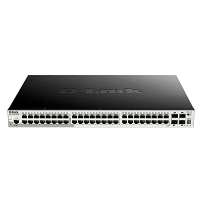 Image de D Link DGS 1510 52XMP/E Switch Smart Manageable 52 Ports Gigabit 10/100/1000mbps avec POE+, Idéal pour Entreprise Administration et Réseaux Gérés Cordon d&#039;alimentation UE Uniquement