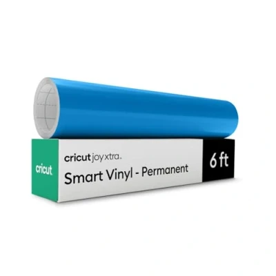 Image de Cricut Vinyle intelligent Permanent, Bleu océan 24,1 cm x 182,9 Grand format
