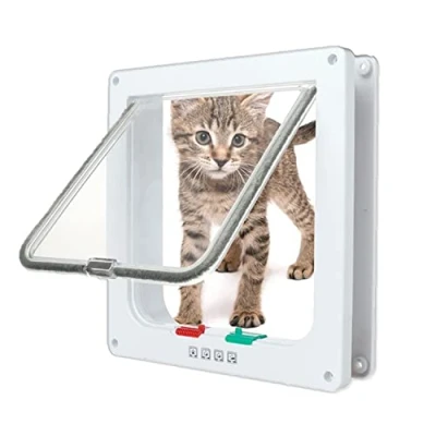 Image de NEWFUN Chatière pour Chat avec Magnétique à 4 Voies,Facile Installer et Utiliser,Entrée Sélective,Accès contrôlé, Portes de Passage sécurisées fenêtres Animaux Compagnie,19.7* 19 * 2cm
