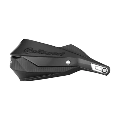 Image de POLISPORT 8308800002 Protège mains TRAIL BLAZER 2 points de fixation avec barre en plastique Style MX kit montage inclus compatible tous les modèles MX/enduro couleur noir