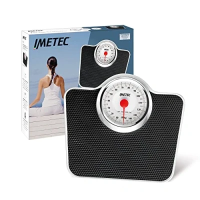 Image de Imetec Pro, Pèse personne analogique, détecte le poids de manière claire et fiable, plate forme antidérapante, charge maximale 150 kg, division 1 fonctionnement mécanique