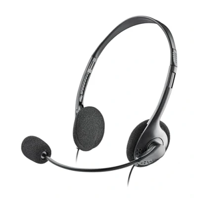 Image de NGS MS103 Max Casque Filaire, d’Ordinateur avec Microphone, et Micro Réglables, Léger, Contrôle du Volume, Connexion Jack 3.5 mm, Longueur Câble 1.5 m
