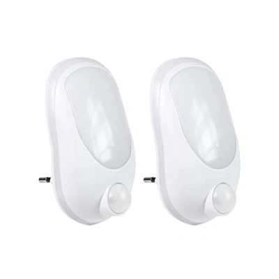 Image de Lot de 2 veilleuses avec détecteur mouvement, 3 x LED 0,8 W, éclairage d&#039;orientation Prise lumière