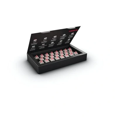 Image de CHERRY MX RGB SILENT RED, Switch Kit, 23 commutateurs mécaniques de clavier, pour DIY, Hot Swap ou clavier gaming, commutateur linéaire sans clic, fluide et silencieux