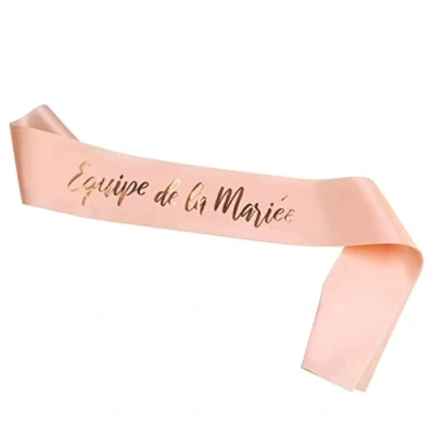 Image de THE REPLICANT Accessoire Enterrement Vie de Jeune Fille EVJF/Écharpe Équipe la Mariée Rose Dorée