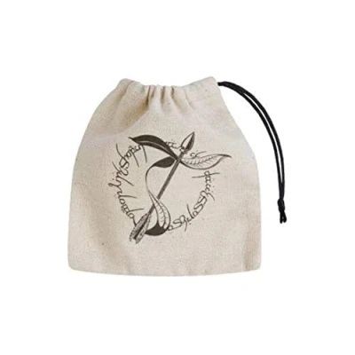 Image de Q WORKSHOP Sac à dés Beige et Noir, QWOELV41, Elvish Basic