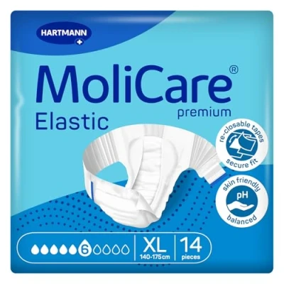Image de Hartmann MoliCare Premium Elastic 6 Gouttes Slip d&#039;incontinence Taille XL (14 pièces)