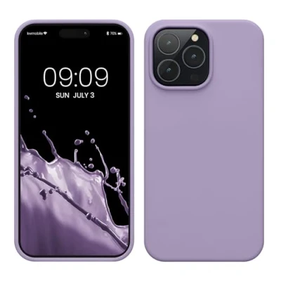 Image de kwmobile Housse Compatible avec Apple iPhone 14 Pro Max Coque de téléphone Fine Finition Douce Violet Clair