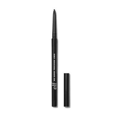 Image de e.l.f. No Budge Precision Eyeliner crémeux longue durée avec pointe ultra fine pour une application précise, végétalien et sans cruauté envers les animaux, noir, 0,05 g