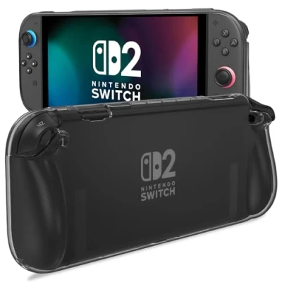 Image de ProCase Coque Étui pour Nintendo Switch 2 2025 Anti Rayures et Chocs, Housse Protection avec Poignée Ergonomique Noir