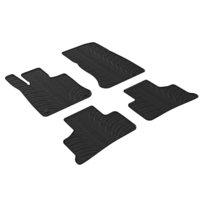 Image de Gledring 0517 Ensemble de tapis sol Caoutchouc avant et arrière 4 noir