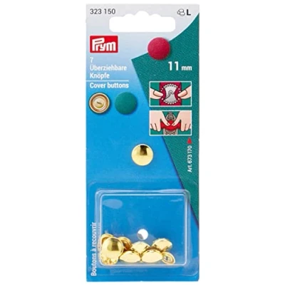 Image de Prym 11 mm habillages sans outil Lot de 7 En Laiton Argent