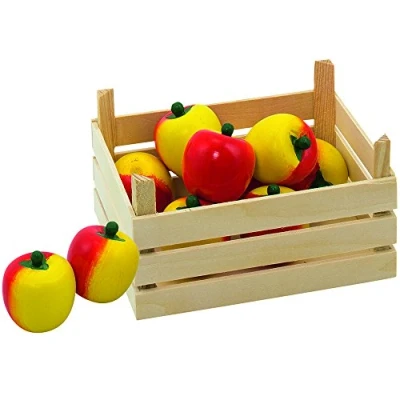 Image de Goki 2040786 Jeu D&#039;imitation Commerçant Pommes dans Une Caisse De Fruits