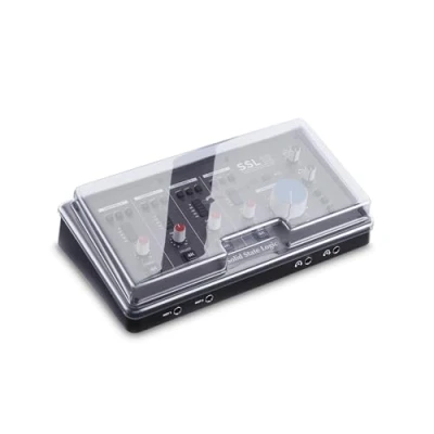 Image de Decksaver Coque pour Solid State Logic SSL 12 Couvercle de protection en polycarbonate super durable couleur transparente fumée, fabriquée au Royaume Uni Le choix des producteurs une