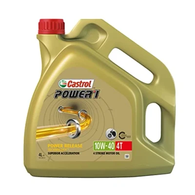 Image de Castrol 15043F Power 1 4T 10W 40 4 litres, Or, 4L