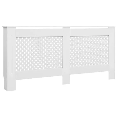 Image de Cache radiateur VIDAXL Blanc MDF 172x19x81,5 cm