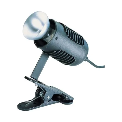 Image de Support plastique à pince pour lampe Noir Avec fixation par Orientable et inclinable 360