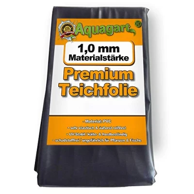 Image de Bâche d&#039;étang de haute qualité en PVC, d&#039;épaisseur 1,0 mm differentes dimensions/sans danger ni pour les poissons, plantes, résistante aux UV et intempéries (2m x 6m)