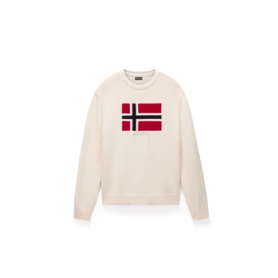 Image de Napapijri MURA Pullover, Homme, Taille: Large, Beige dimity