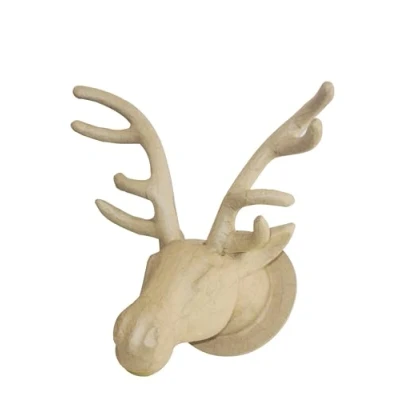 Image de Décopatch NO029C Un support en papier brun mâché 27x38x39 cm, Trophée Tête de renne