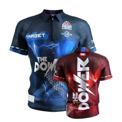 Image de Target Darts Phil Taylor Dart Shirt 2025, Taille : S World Championship Mens Shirt, Adulte Cool Play sans col Top, Jeux de fléchettes Top Hommes, The Power Player Edition T
