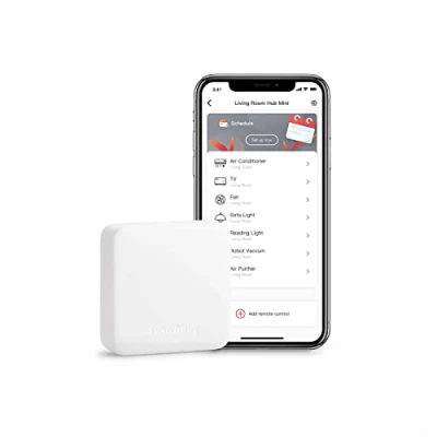 Image de SwitchBot Hub Mini Télécommande Intelligente, Port Infra Rouge, Wi FI Compatible, Commande Climatisation, Compatible avec Alexa, Google Home, Siri, IFTTT