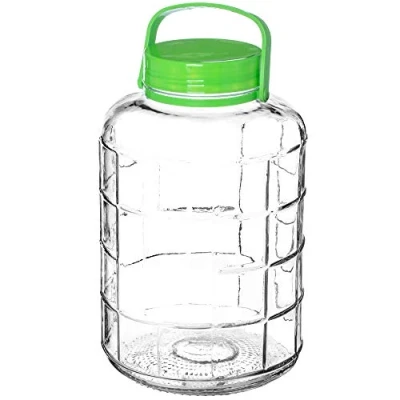 Image de KADAX Grand Bocal de Fermentation en Verre, Récipient Conservation avec Couvercle Hermétique, Idéal pour la Préparation Cornichons et Choucroute (8L)