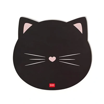 Image de Legami Tapis de souris, souris avec surface en PVC anti poussière et reflet, base caoutchouc antidérapante, 22,3 x 23,3 cm