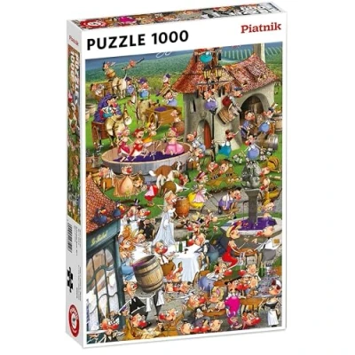 Image de Piatnik Puzzle Comique 1000 Pièces Vin Illustré par François Ruyer Fabriqué en Autriche 5352, Multicolore