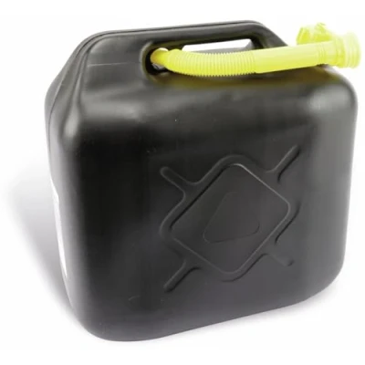 Image de Dunlop Bidon Essence 20 litres Petrole et d&#039;eau Certifié Un pour Les Liquides Dangereux avec Bec Verseur Noir/Jaune