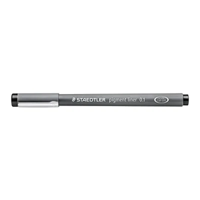 Image de Staedtler Pigment Liner Stylo feutre pointe calibrée largeur de trait 0,1 mm un paquet 10