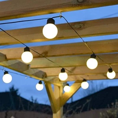Image de Festive Lights Guirlande Lumineuse 10 Ampoules LED à Piles Décoration Guinguette 4,50 mètres