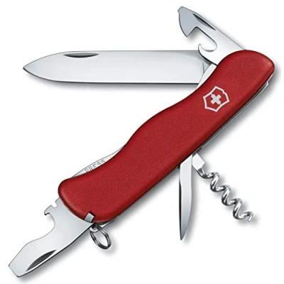 Image de Victorinox Picknicker Couteau de Poche Suisse, Multitool, 11 Fonctions, Lame Fixe, Tire Bouchon, Rouge