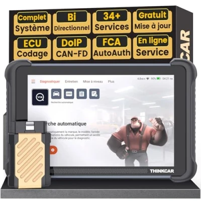 Image de THINKCAR Valise Diagnostic Auto, TK689BT Outil de Bidirectionnel, 2024 Automobile Complet, Scanner pour Voiture avec Test D&#039;action, 34+ Réinitialisation, FCA Autoauth, CANFD&amp;DoIP