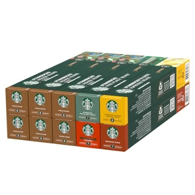 Image de STARBUCKS House Blend Variety Pack by Nespresso, Capsules de Café 10 x (100 Capsules) Exclusivité Amazon