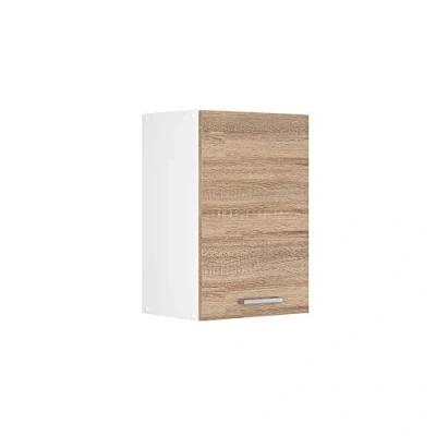 Image de Vicco Armoire Suspendue Universelle R Line, Sonoma/Blanc, 40 cm avec étagères Ouvertes