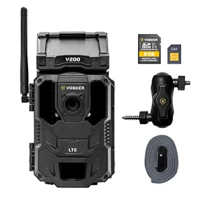 Image de VOSKER V200 Caméra de sécurité cellulaire Panneau Solaire intégré LTE, sans Fil, résistant aux intempéries, Aucun WiFi nécessaire Caméras Surveillance extérieure activées par Le Mouvement