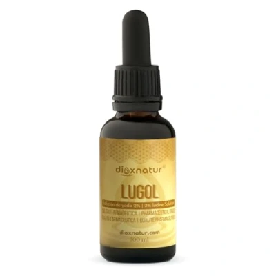 Image de DIOXNATUR® Solution de Lugol 2% qualité pharmaceutique 100ml Formule douce d&#039;iode et d&#039;iodure potassium avec pipette précise