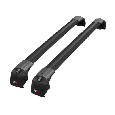 Image de Apline Compatible avec Mercedes C Class (S205) 2014 2021 Barres de Toit ACE 2 Railing Porte Bagages Voiture Noir