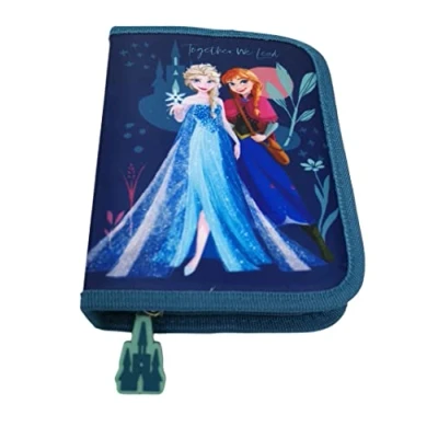 Image de Theonoi Trousse à crayons en forme de cheval 2 compartiments deux étages Cadeau pour fille, La Reine des Neiges II