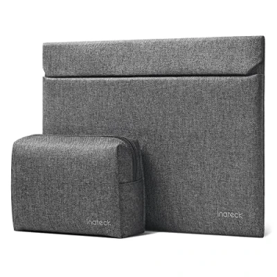 Image de Housse INATECK pour MacBook Pro et Surface Laptop Gris Dimensions intérieures 32,5 x 22,7 2 cm