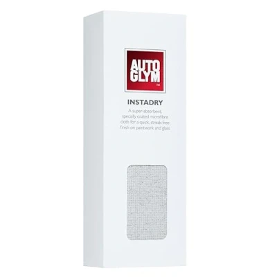 Image de Autoglym InstaDry Serviette de Séchage en Microfibres avec Revêtement Ultra Absorbant, Chiffon Finition pour Extérieur &amp; Vitres, 50 x 44 cm, Gris