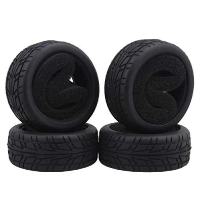Image de BQLZR Lot de 4 pneus rechange en caoutchouc pour voiture RC1:10 Noir