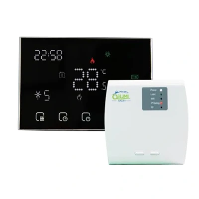 Image de Qiumi Smart WiFi sans Fil RF Thermostat LED Affichage Contrôleur de température pour Chauffage par Le Sol Fonctionne avec Alexa Google Home 16A 2aa Batterie