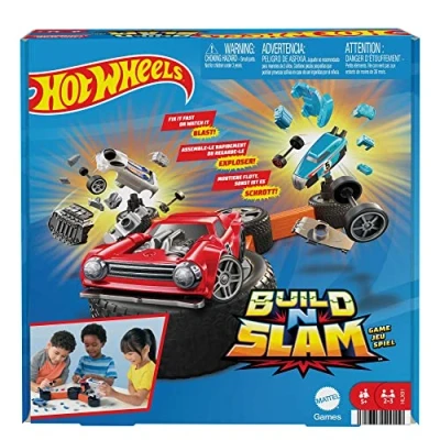 Image de Mattel Games Jeu L’As de l’Assemblage avec Voitures Hot Wheels à Assembler, 1 3 Joueurs, pour Toute la Famille, Dès 5 Ans, HLX91