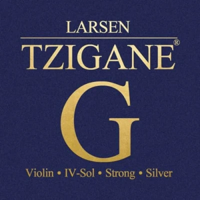 Image de Cordes Larsen Violon Tzigane Multifilament Fiberkern Sol Argent filé; Fort
