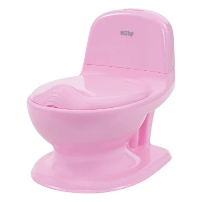 Image de Nuby Dr. Talbot&#039;s My Real Potty Pot avec bruit de chasse d&#039;eau Toilette d&#039;apprentissage pour les tout petits Rose 18+ monate Piles incluses